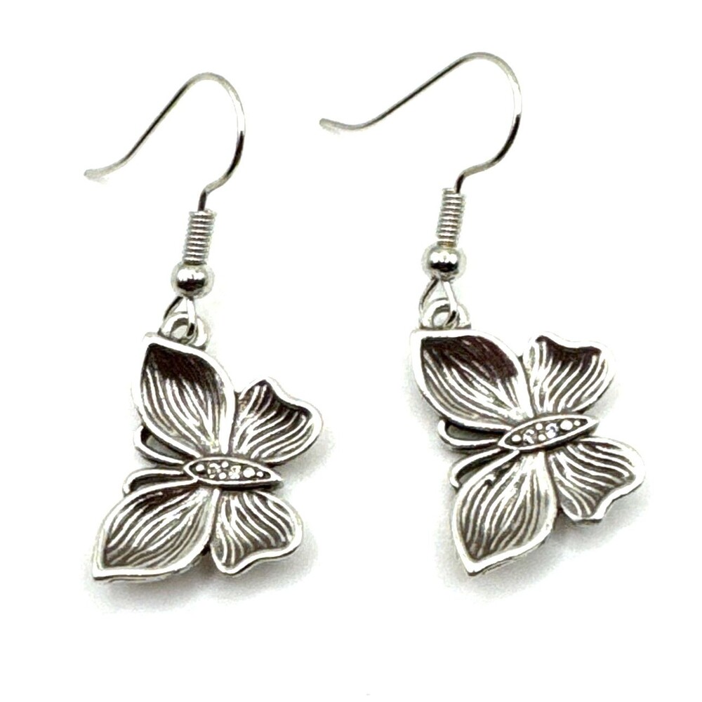 Brighton Everbloom Flutter Butterfly Small Silver Custom Dangle Earrings